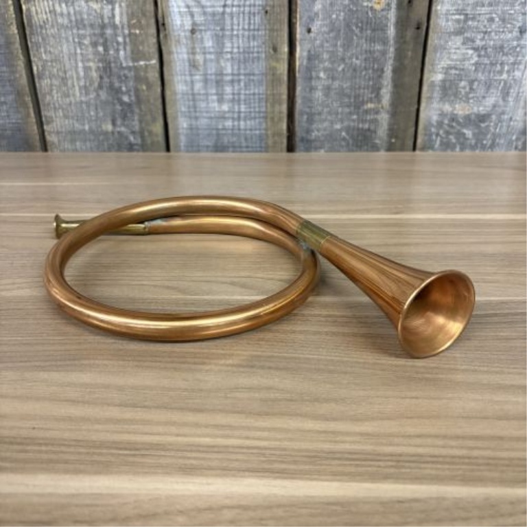 Vintage Copper and Brass Circular Hunting Horn Made in England
