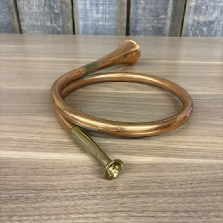 Vintage Copper and Brass Circular Hunting Horn Made in England