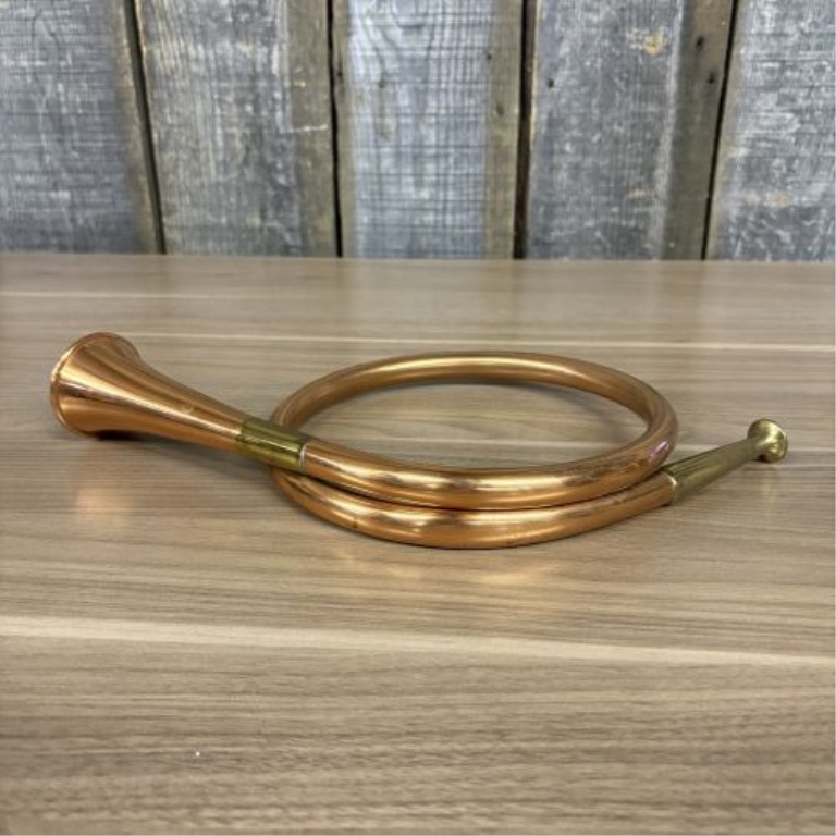 Vintage Copper and Brass Circular Hunting Horn Made in England