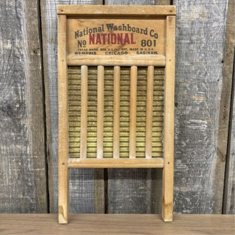 National Washboard Co. No. 801 National The Brass King Vintage Washboard