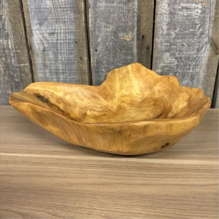 Large Hand-Carved Natural Wood Root Bowl