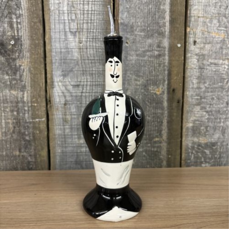 A Trio of Contemporary Ceramic Figural and Decorated Kitchen Cruets including Dansk and Giftco