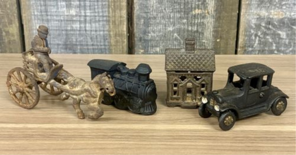 A Group of Vintage and Antique Novelty Items and Toys