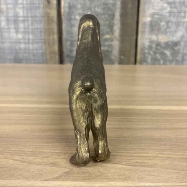 Two Vintage Cast Metal Dog Figurines Including a Hamilton Foundry Scottish Terrier