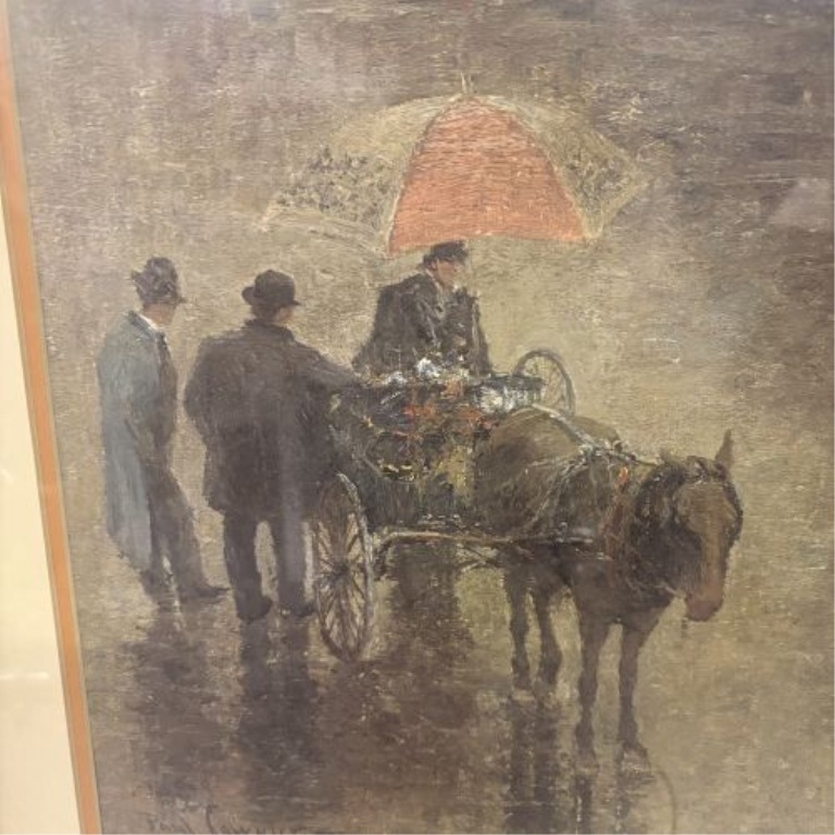 Paul Sawyier, The Street Peddler, Framed Print