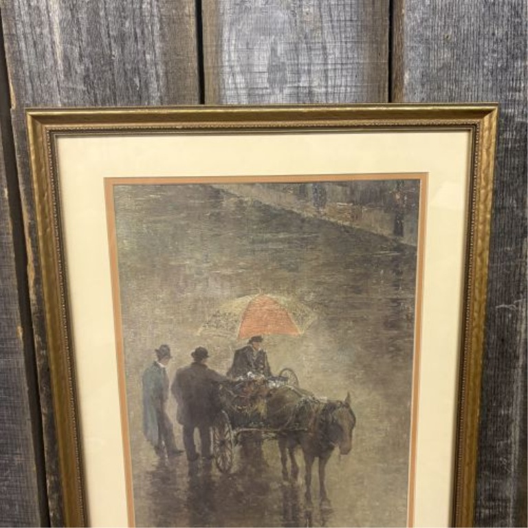 Paul Sawyier, The Street Peddler, Framed Print