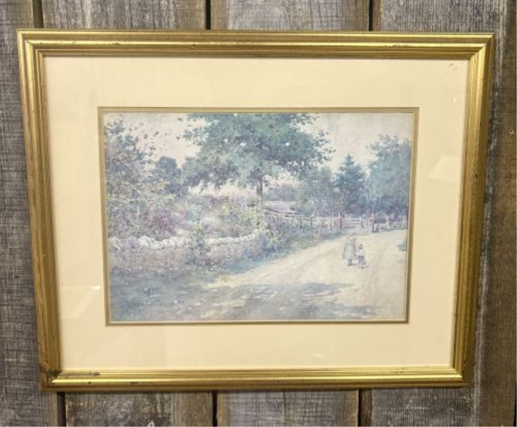Paul Sawyier (American, 1865-1917), Berry Pickin, Limited Edition Collector Print
