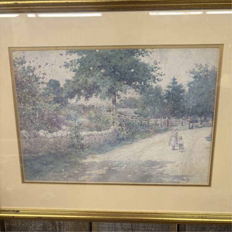 Paul Sawyier (American, 1865-1917), Berry Pickin, Limited Edition Collector Print