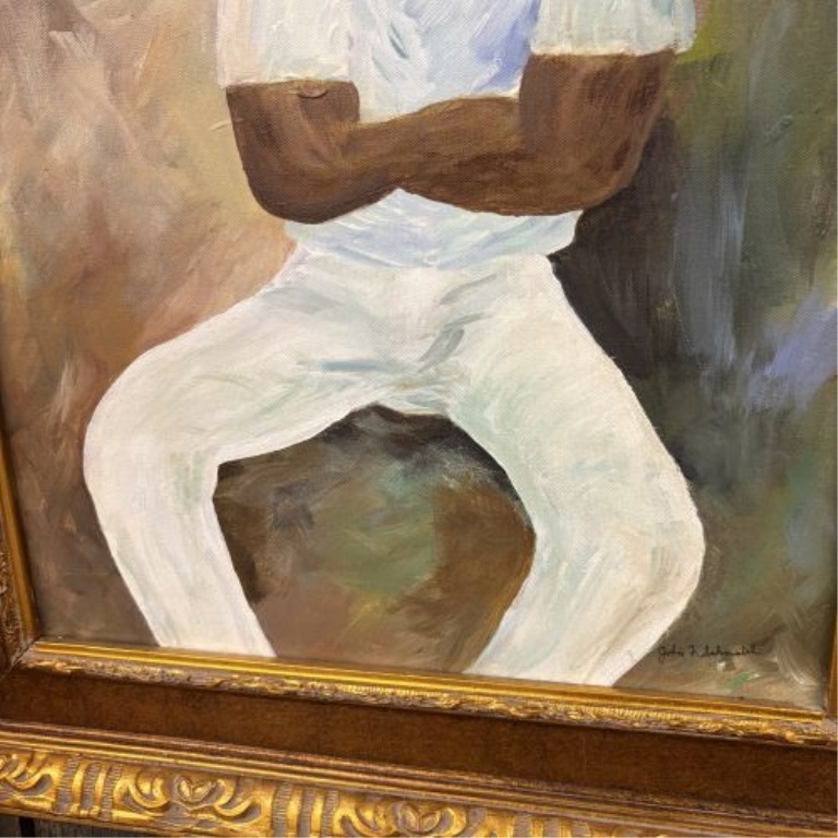 John F. Schnabel, Portrait of an African American Child, Oil on Canvas