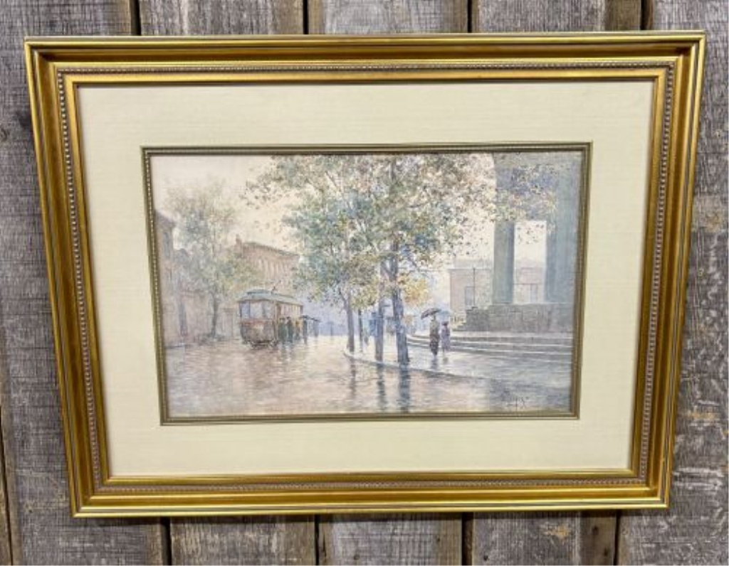 Paul Sawyier (1865-1917), Main Street Trolley, Limited Edition Print
