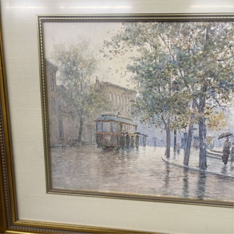 Paul Sawyier (1865-1917), Main Street Trolley, Limited Edition Print