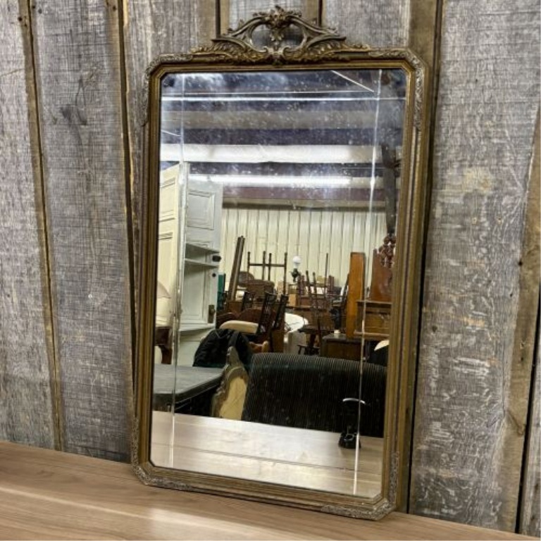 French Louis Philippe Style Giltwood and Gesso Wall Mirror