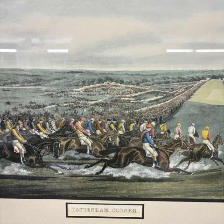 After Henry Alken, Tattenham Corner Color Print