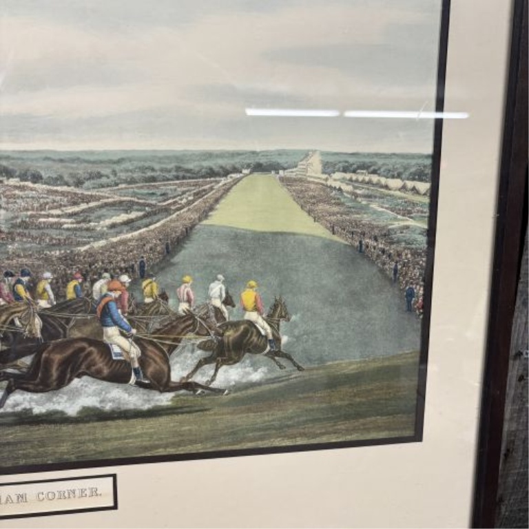 After Henry Alken, Tattenham Corner Color Print