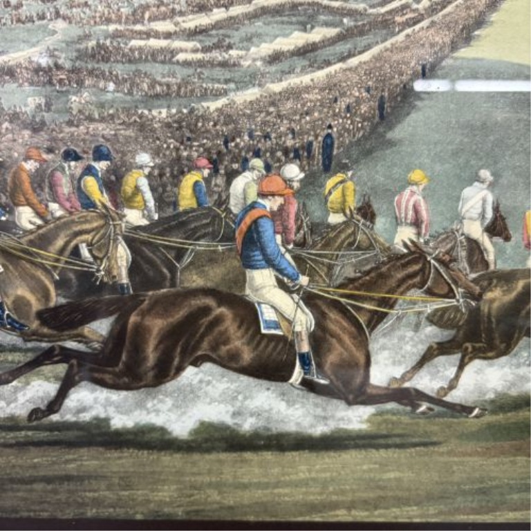 After Henry Alken, Tattenham Corner Color Print
