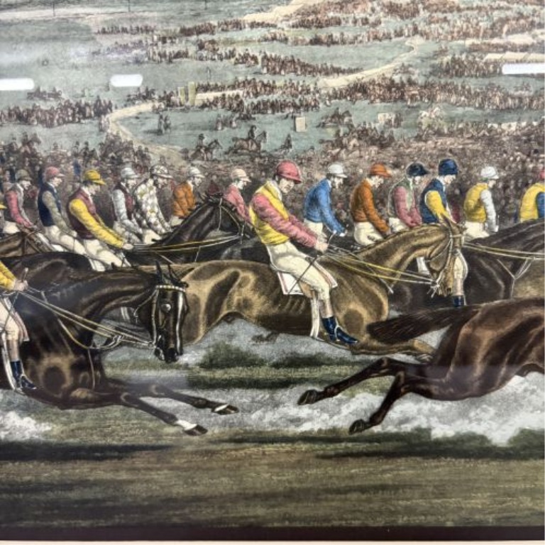 After Henry Alken, Tattenham Corner Color Print