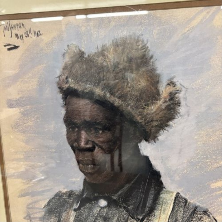 Paul Sawyier (American, 1865-1917), The Rock Breaker, Charcoal and Pastel on Paper