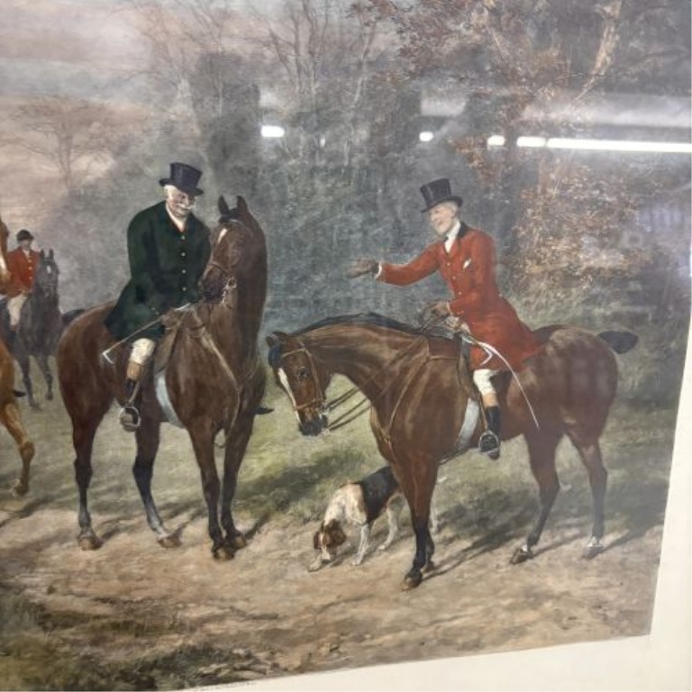 Large Framed English Fox Hunting Print, A Real Good Story