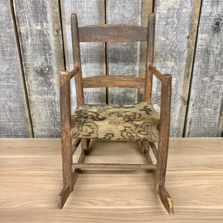 American Primitive Child's Ladder Back Rocking Chair