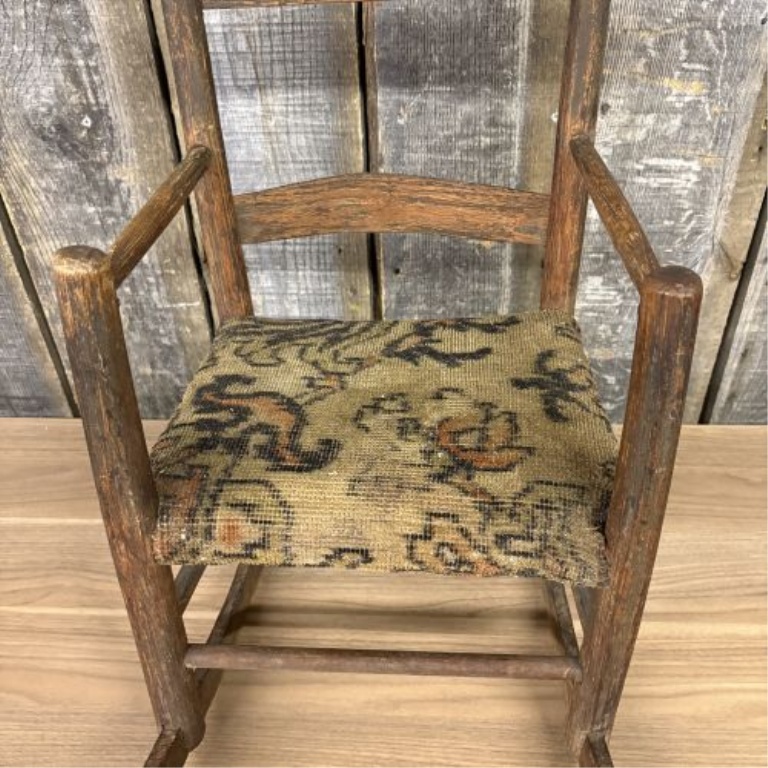 American Primitive Child's Ladder Back Rocking Chair