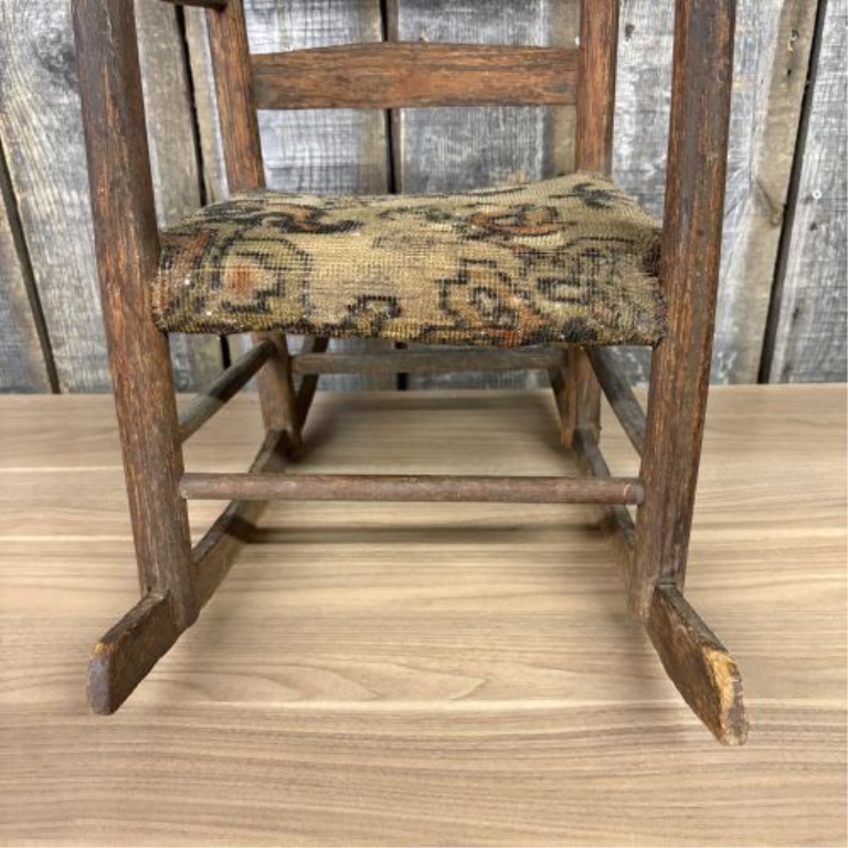 American Primitive Child's Ladder Back Rocking Chair