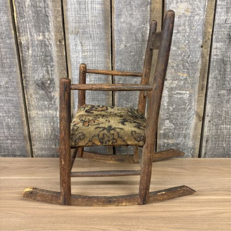 American Primitive Child's Ladder Back Rocking Chair