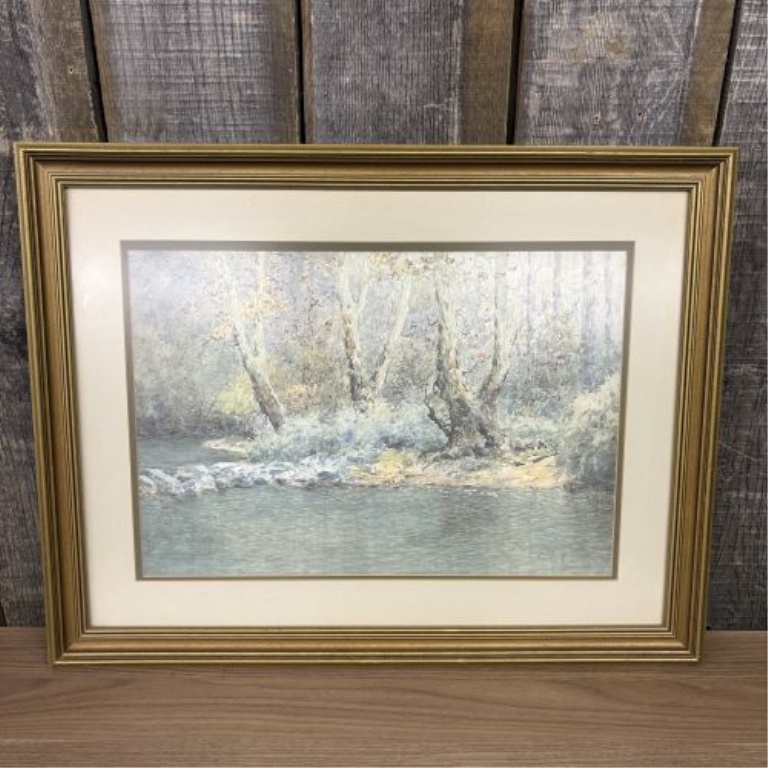 Paul Sawyier (American, 1865-1917), Dix River - Fish Trap, Framed Offset Lithograph