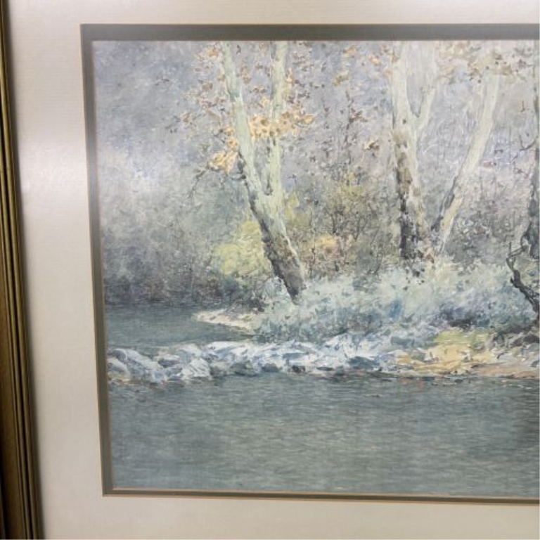 Paul Sawyier (American, 1865-1917), Dix River - Fish Trap, Framed Offset Lithograph