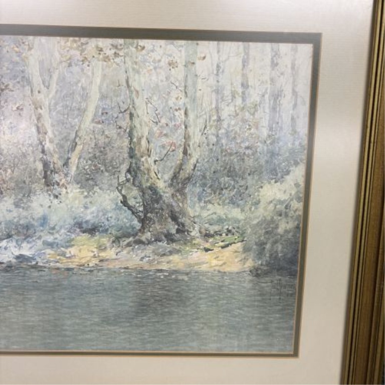 Paul Sawyier (American, 1865-1917), Dix River - Fish Trap, Framed Offset Lithograph