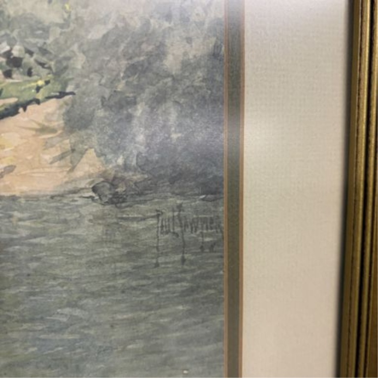 Paul Sawyier (American, 1865-1917), Dix River - Fish Trap, Framed Offset Lithograph