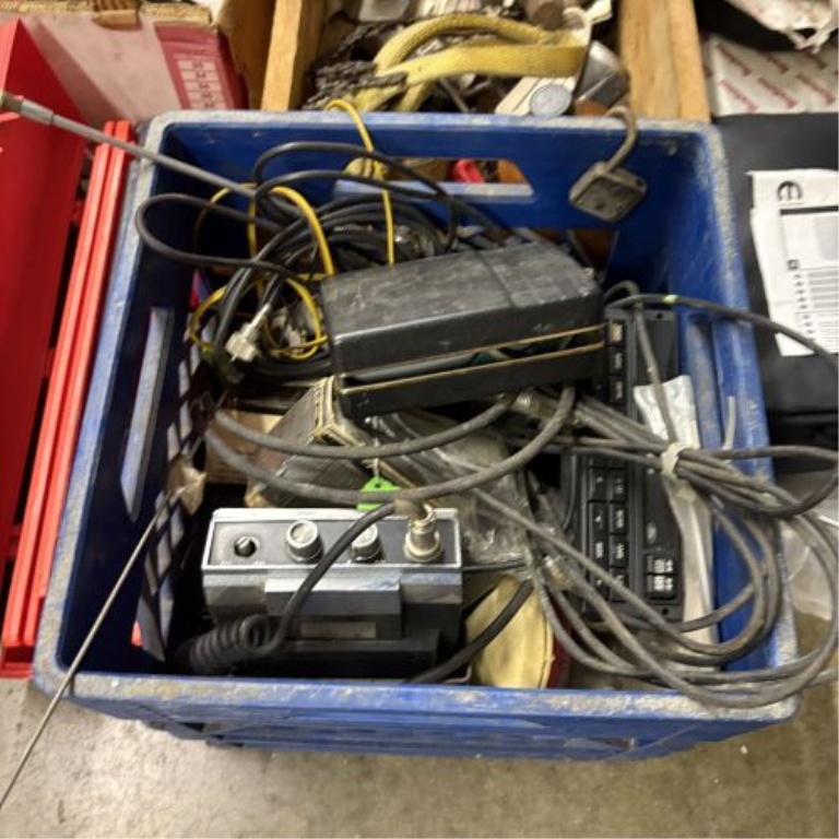 An Assortment of Vintage Hand Tools, Automotive Parts, and Electronic Equipment