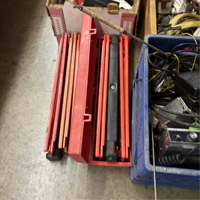 An Assortment of Vintage Hand Tools, Automotive Parts, and Electronic Equipment