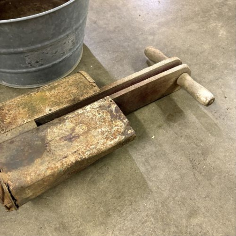 A Trio of Antique and Vintage Agricultural and Gardening Implements