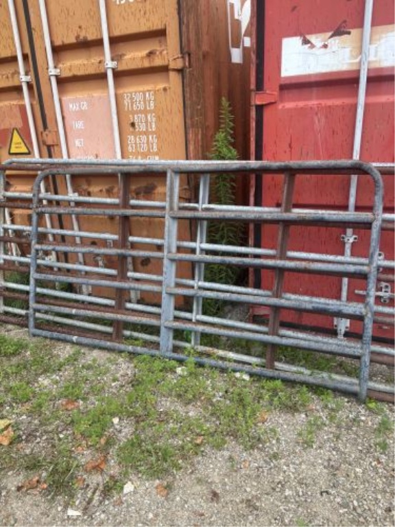 A Collection of Tubular Steel Livestock Corral Panels and Gates