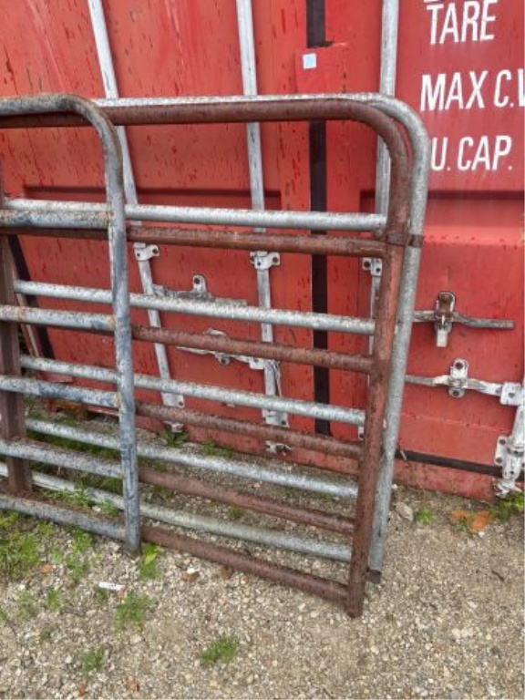 A Collection of Tubular Steel Livestock Corral Panels and Gates