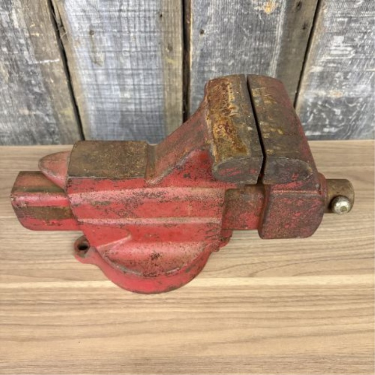 Vintage Fuller No. 5 Mechanics Bench Vise with Swivel Base and Anvil