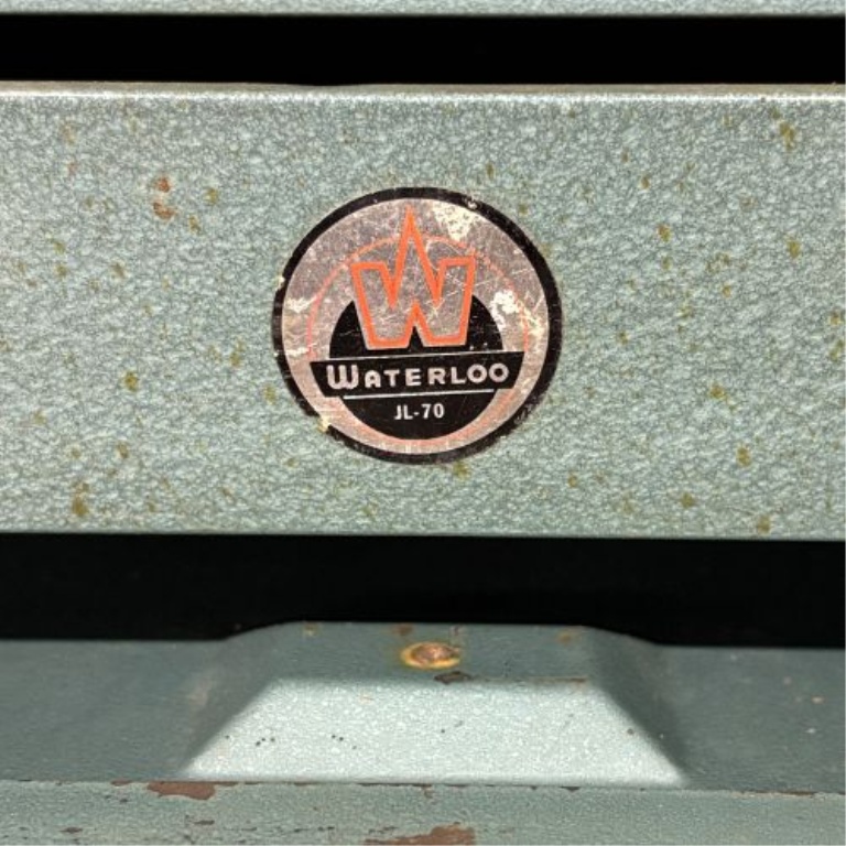 A Vintage Waterloo Model JL-70 Steel Machinist Tool Chest and Assorted Tools