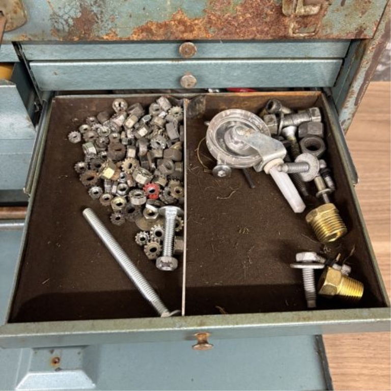 A Vintage Waterloo Model JL-70 Steel Machinist Tool Chest and Assorted Tools