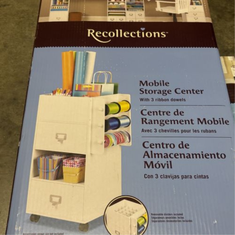 Two Recollections Craft Storage Items Including Mobile Storage Center and Combo Cube