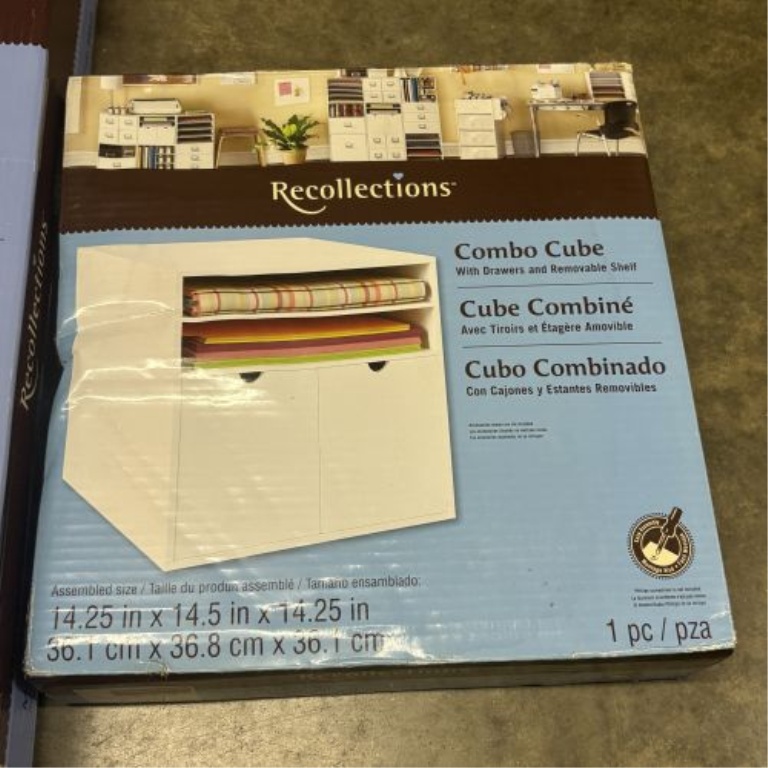 Two Recollections Craft Storage Items Including Mobile Storage Center and Combo Cube