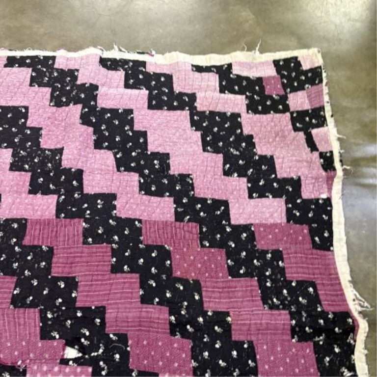 Late 19th to Early 20th Century Hand-Quilted Patchwork Utility Quilt