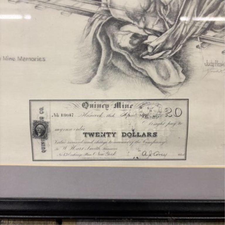 Judy Haskins Davis, Quincy Mine Memories, Graphite Drawing, 1993