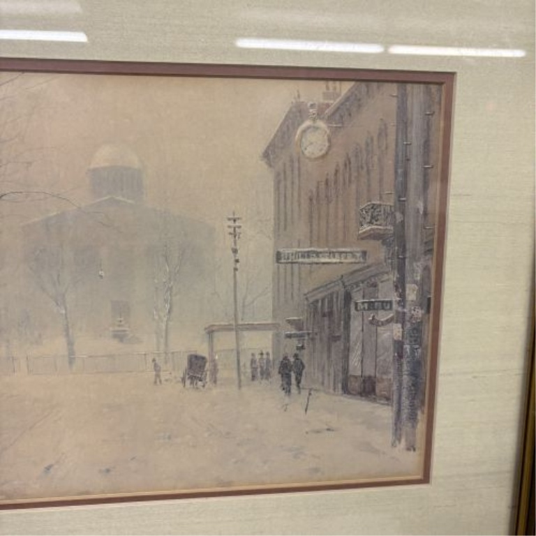 Paul Sawyier (American, 1865-1917), Old Capitol in the Snow, Limited Edition Print