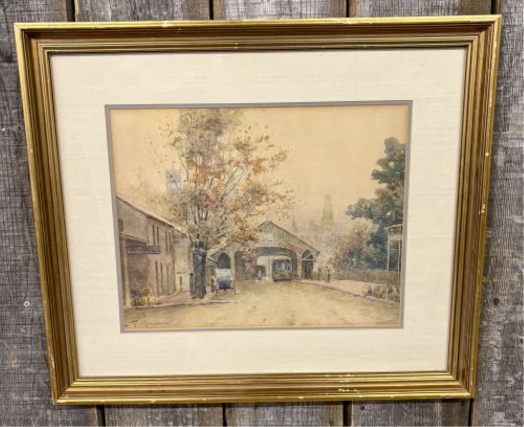 Paul Sawyier (Kentucky, 1865-1917), Covered Bridge in Autumn, Limited Edition Print