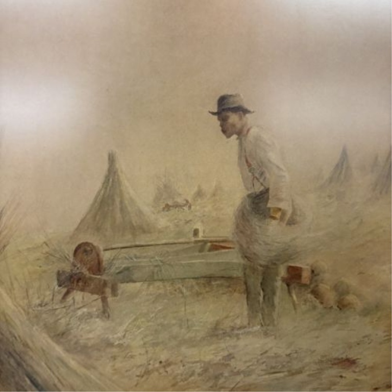 Paul Sawyier, The Hemp Breaker, Framed Print