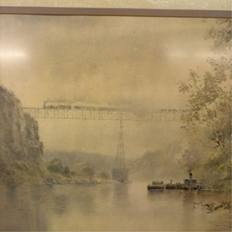 Paul Sawyier (1865-1917) Limited Edition Print Train at High Bridge