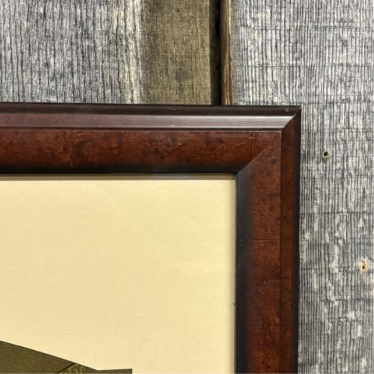 Framed Chromolithograph of The Last Supper with Named Apostles