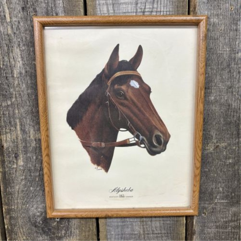Keith Freeman Offset Lithograph Print of Kentucky Derby Winner Alysheba