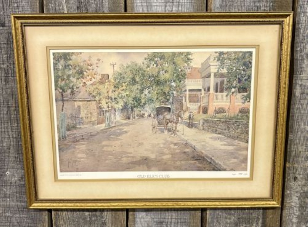 Paul Sawyier Old Elk's Club Limited Edition Offset Lithograph