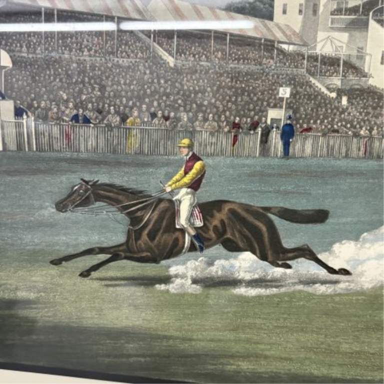 H. Alken, The Winning Post, Framed Hand-Colored Sporting Print